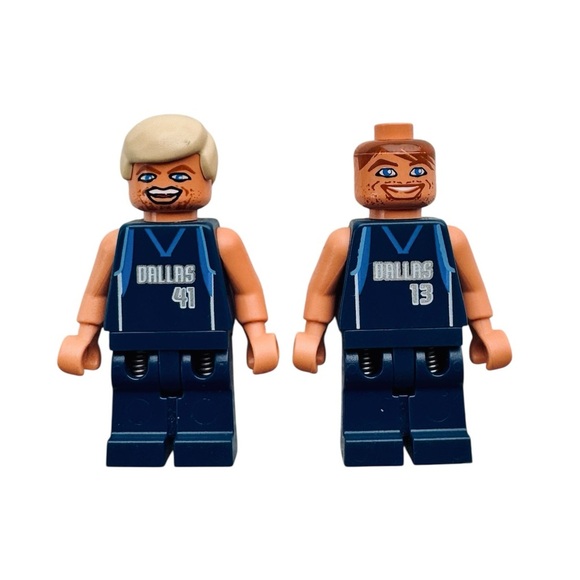 LEGO Sports Minifigure NBA Steve Nash #13 Dirk Nowitzki #41 Dallas Mavericks - Picture 1 of 10